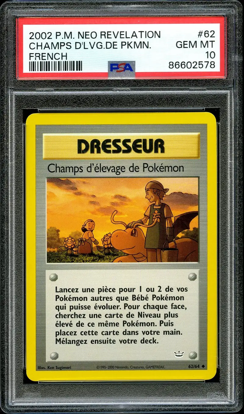 PSA 10 Champs d'élevage de Pokémon