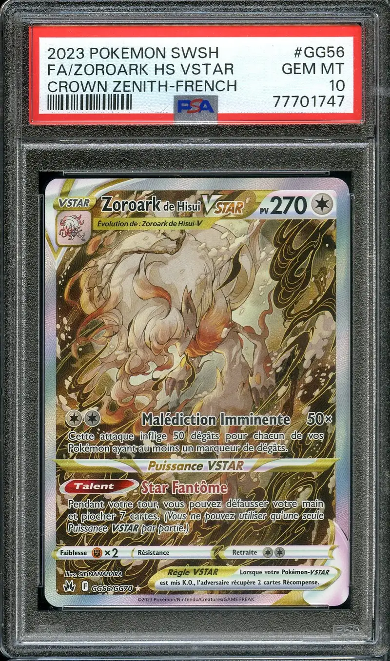 PSA 10 Zoroark de Hisui VStar
