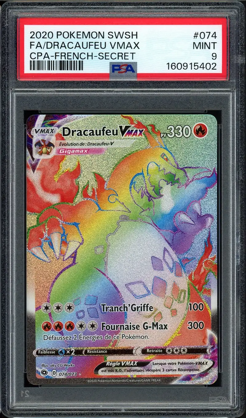 PSA 9 Dracaufeu VMax