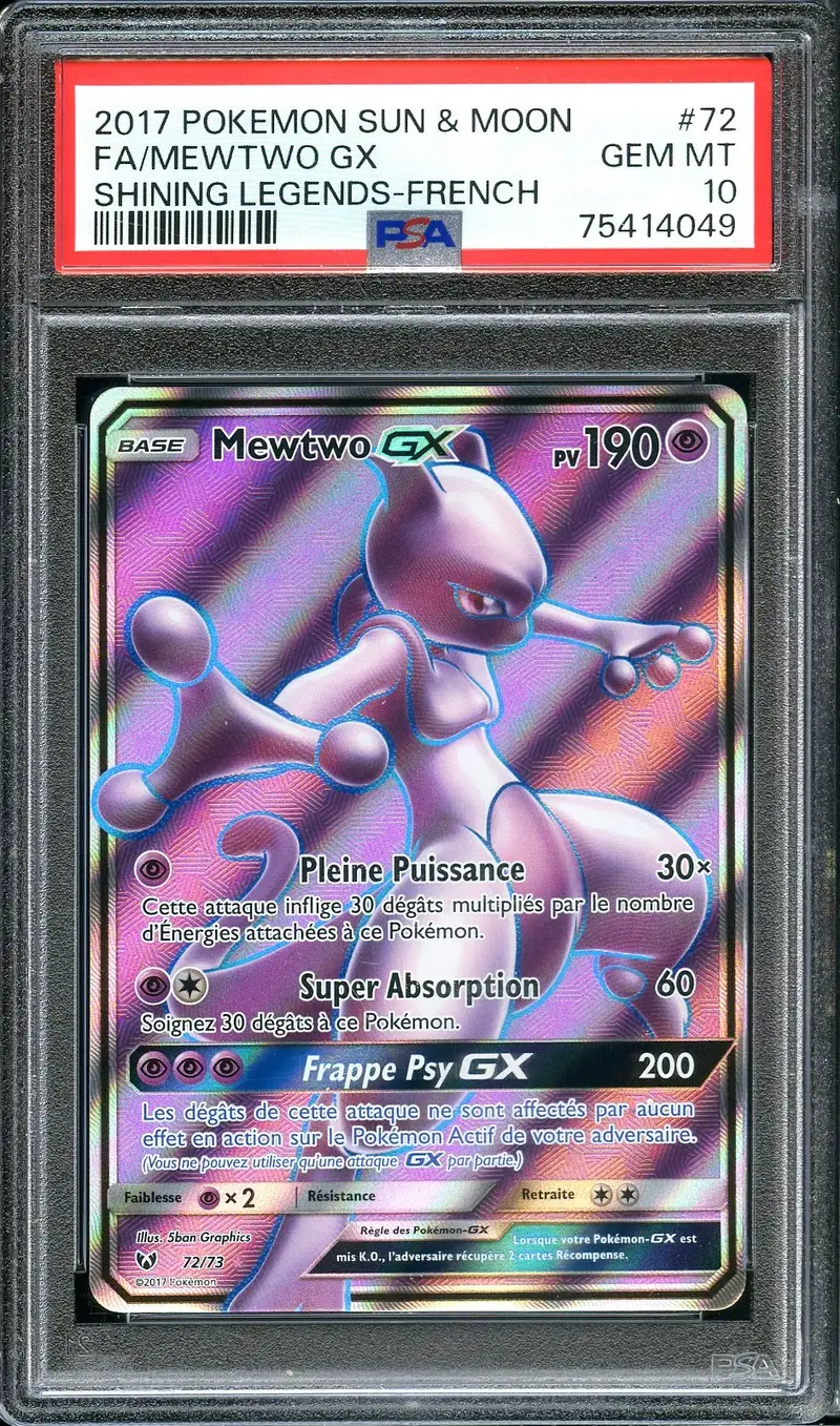 PSA 10 Mewtwo Gx