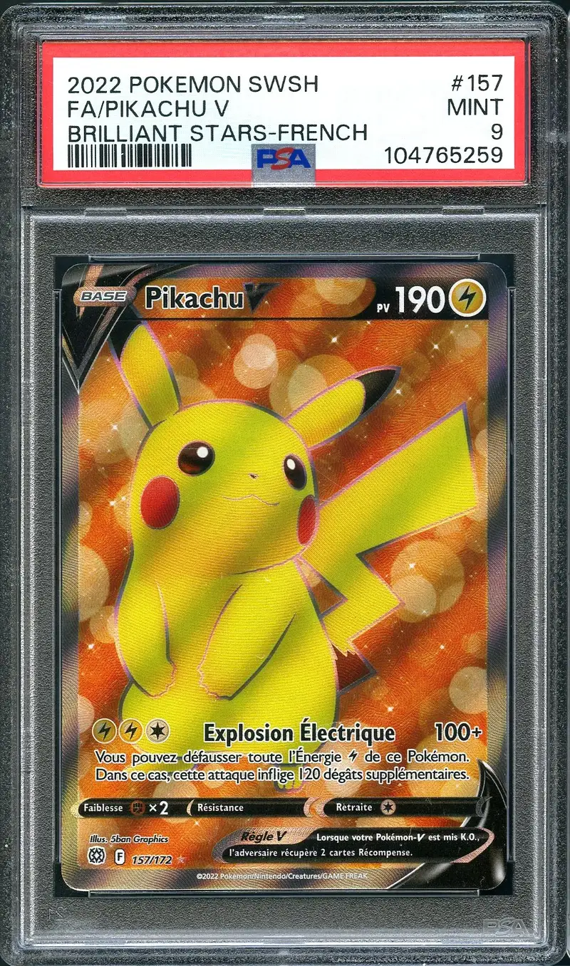 PSA 9 Pikachu V