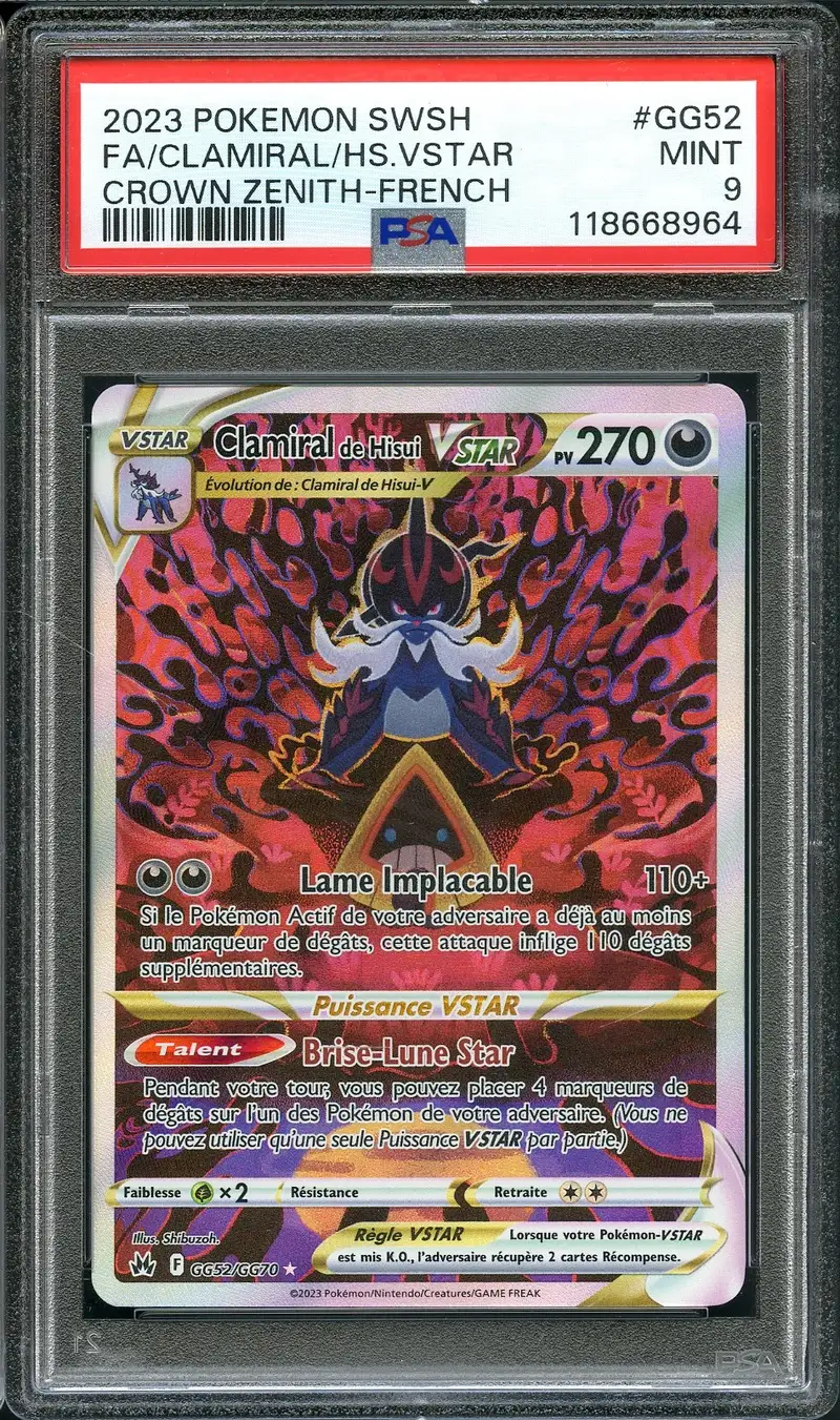 PSA 9 Clamiral de Hisui VStar
