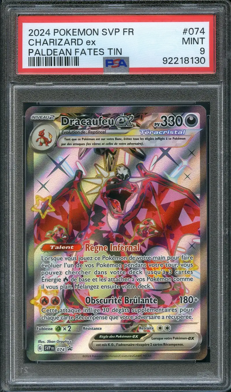 PSA 9 Dracaufeu Ex