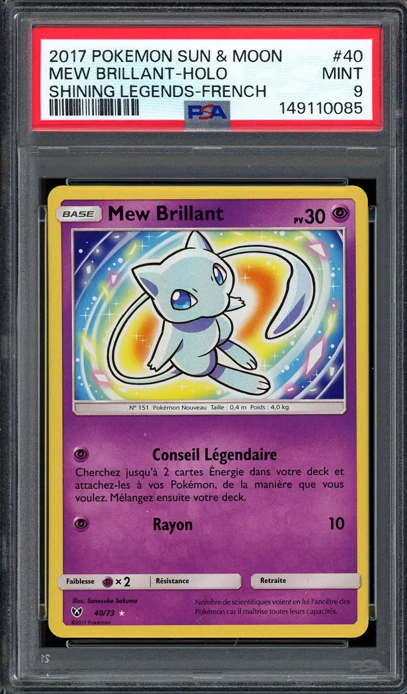 PSA 9 Mew Brillant