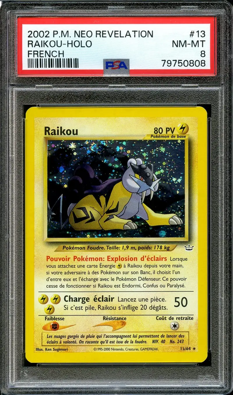 PSA 8 Raikou Holo