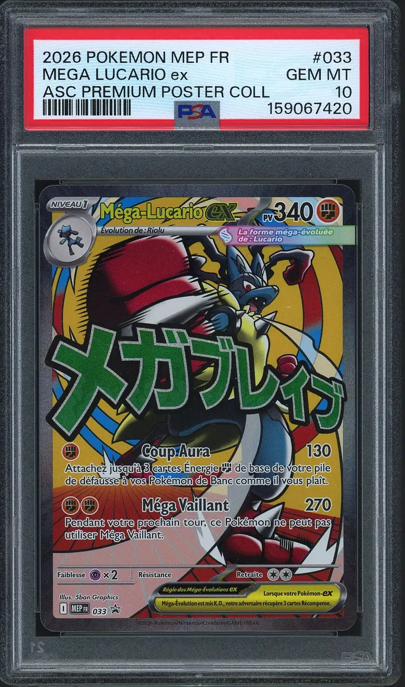 PSA 10 Méga-Lucario Ex