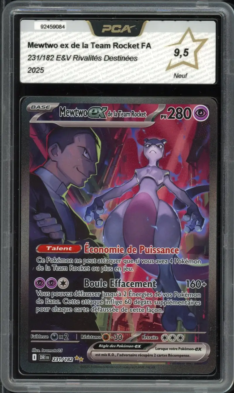 PCA 9.5 Mewtwo Ex de la Team Rocket