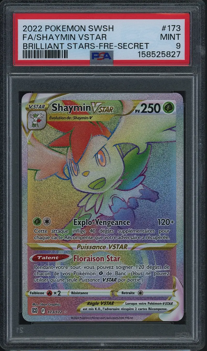 PSA 9 Shaymin VStar Rainbow