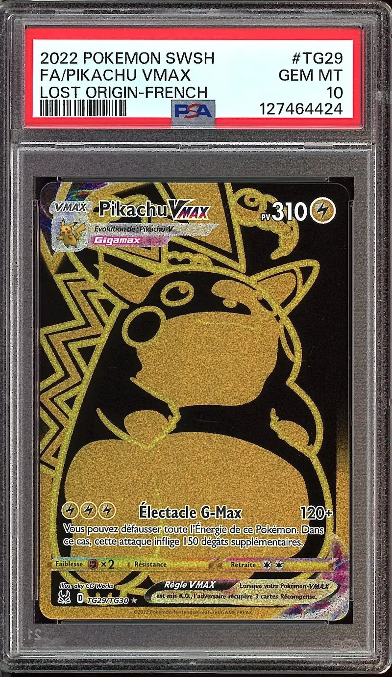 PSA 10 Pikachu VMax Gold