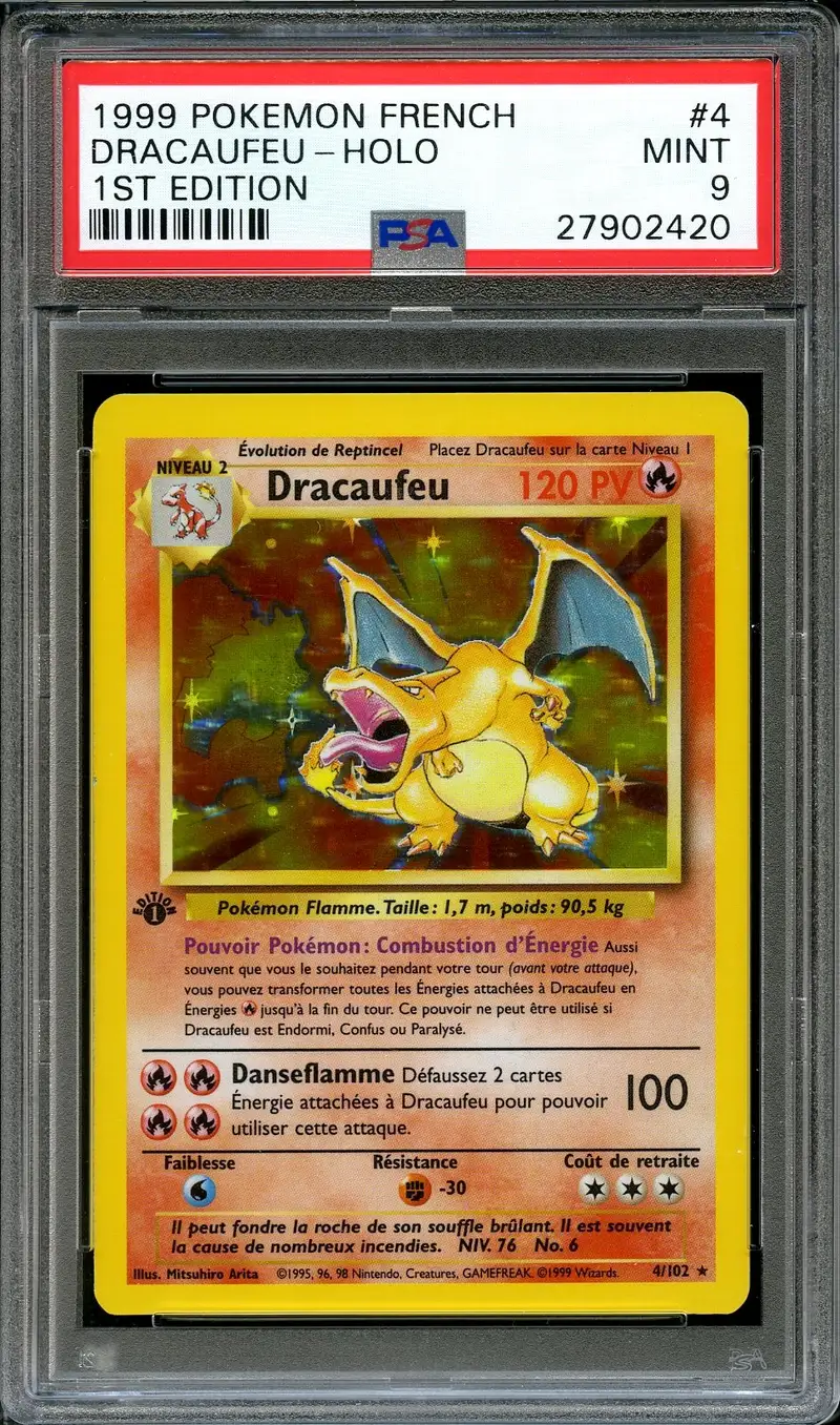 PSA 9 Dracaufeu Holo