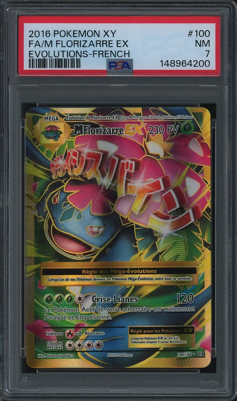 PSA 7 Méga Florizarre Ex Gold