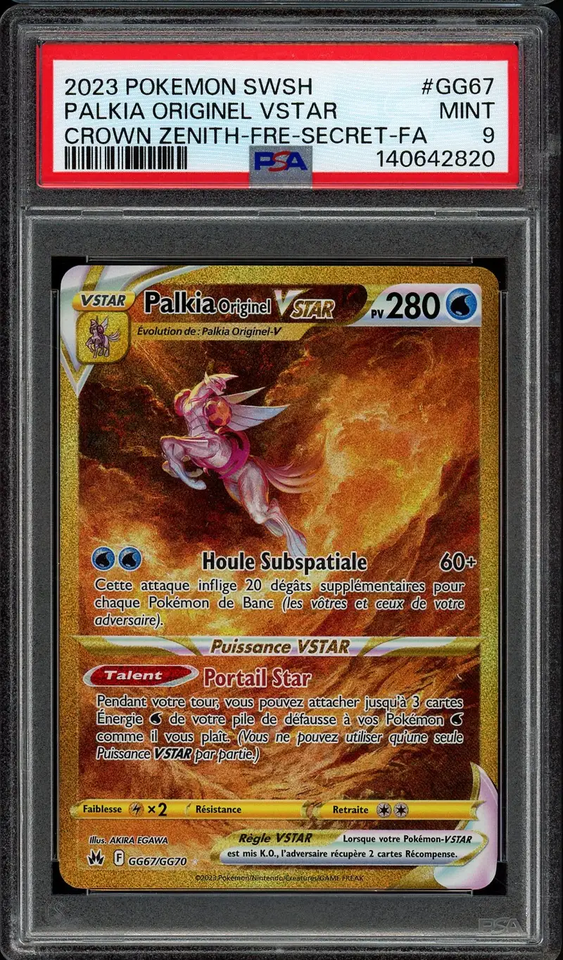 PSA 9 Palkia Originel VStar Gold