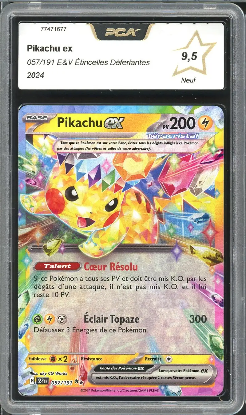 PCA 9.5 Pikachu Ex