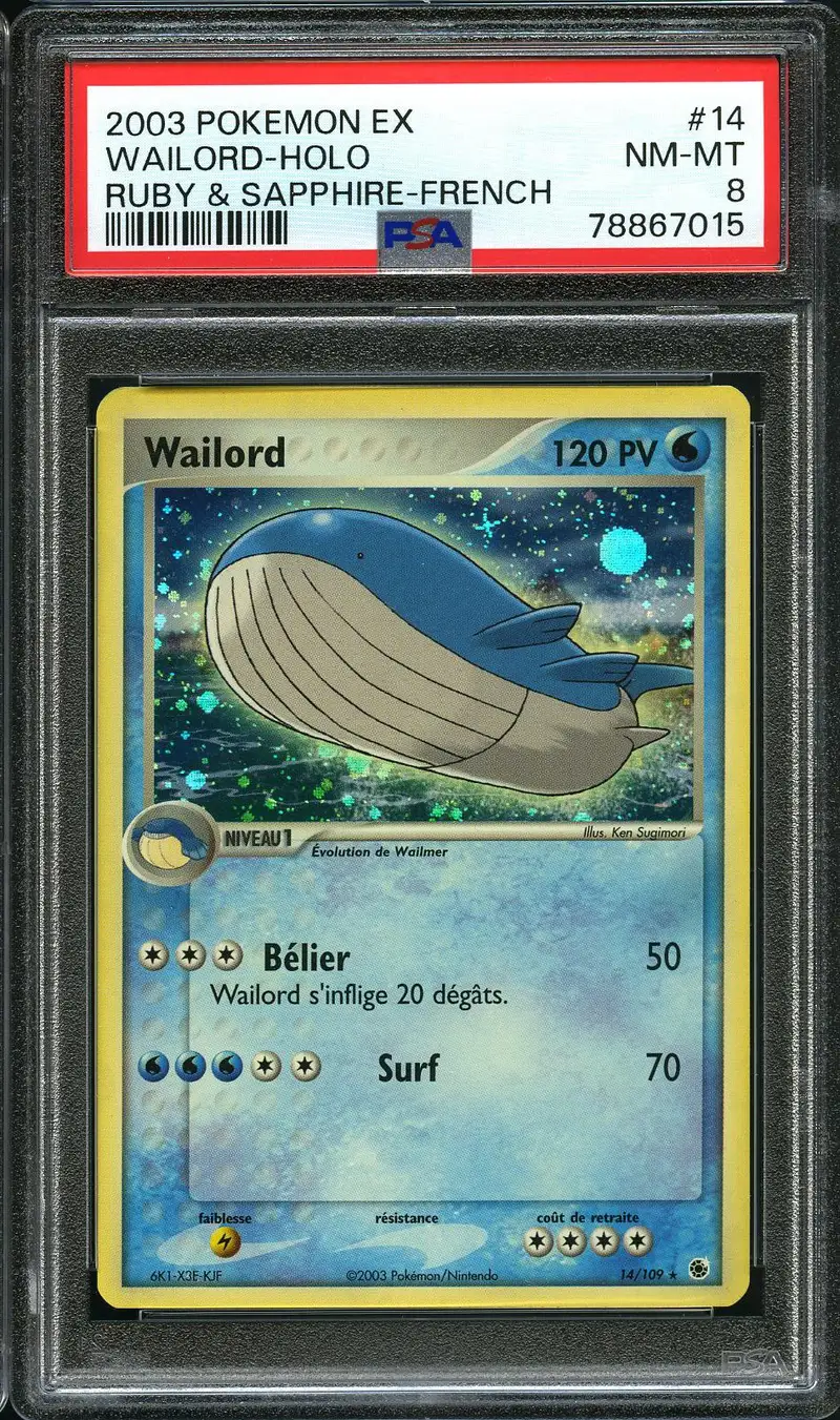 PSA 8 Wailord Holo