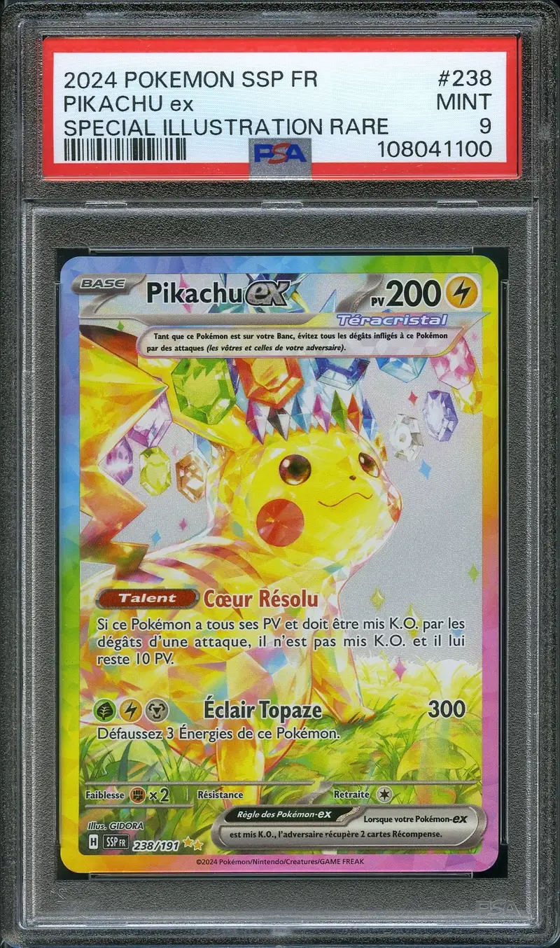 PSA 9 Pikachu Ex