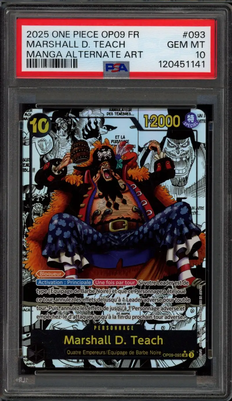 PSA 10 Marshall D. Teach Manga