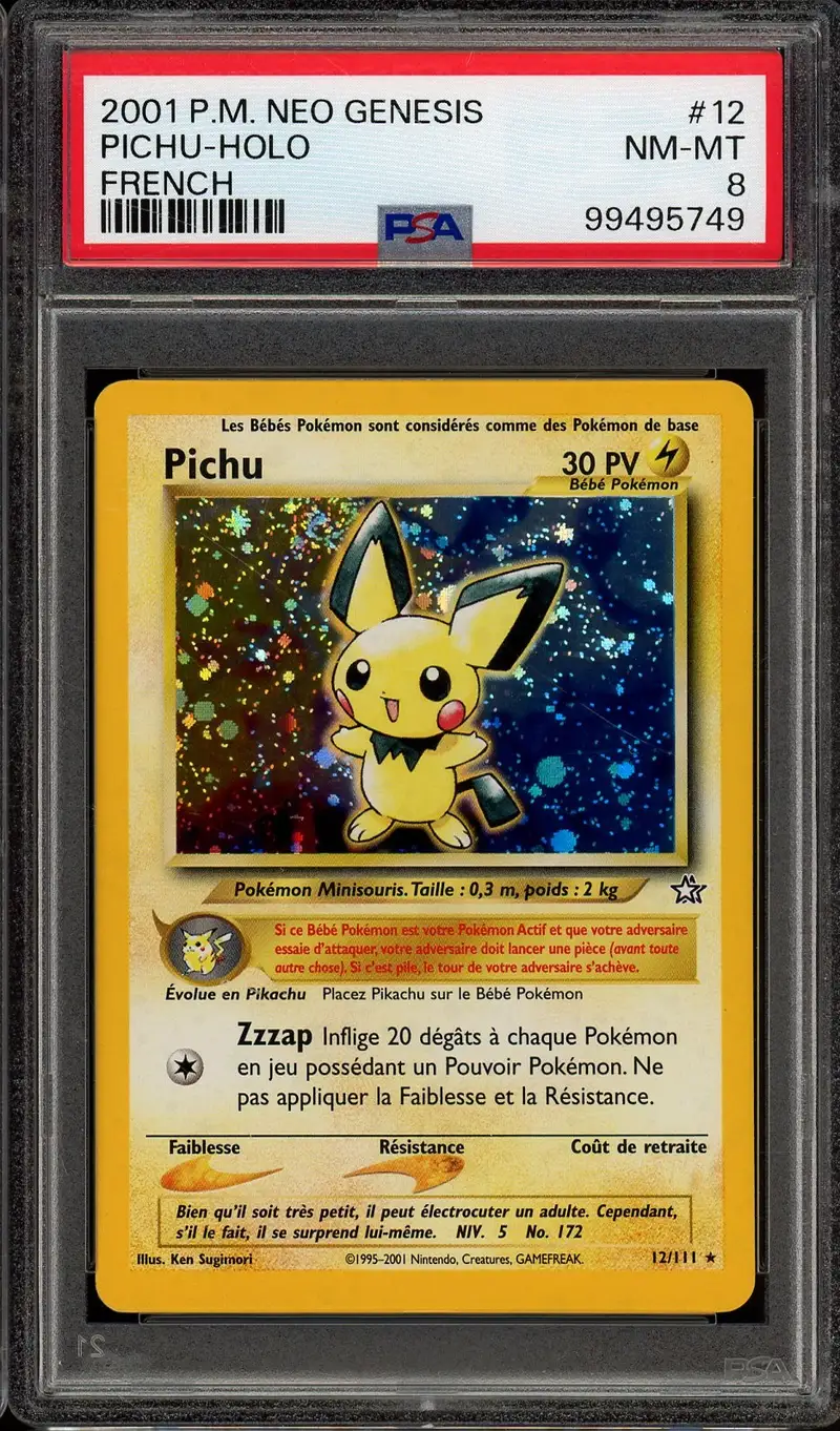 PSA 8 Pichu Holo