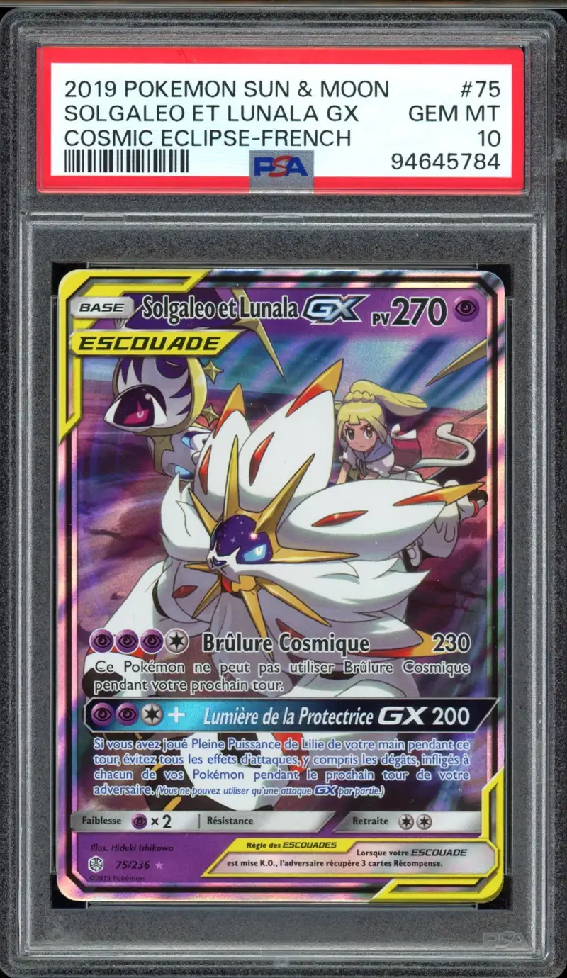 PSA 10 Solgaleo et Lunala Gx