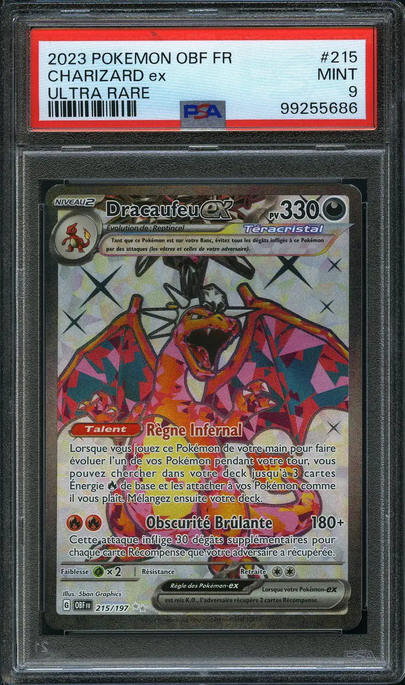 PSA 9 Dracaufeu Ex