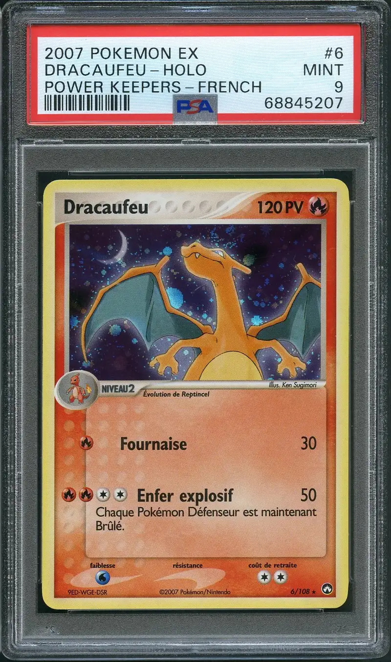 PSA 9 Dracaufeu Holo