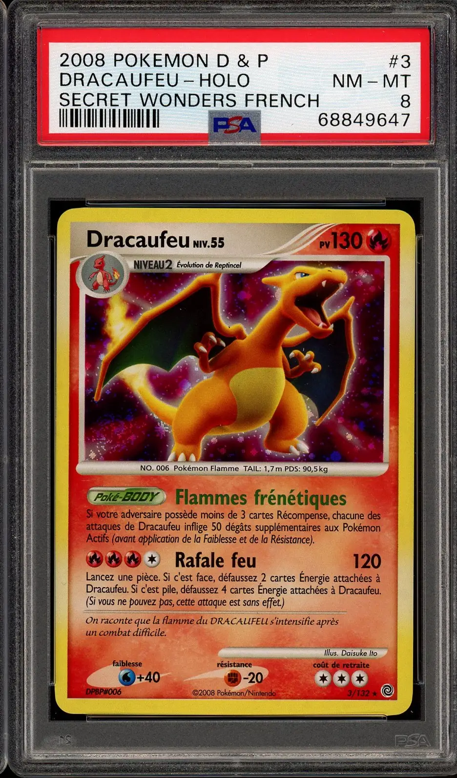PSA 8 Dracaufeu Holo