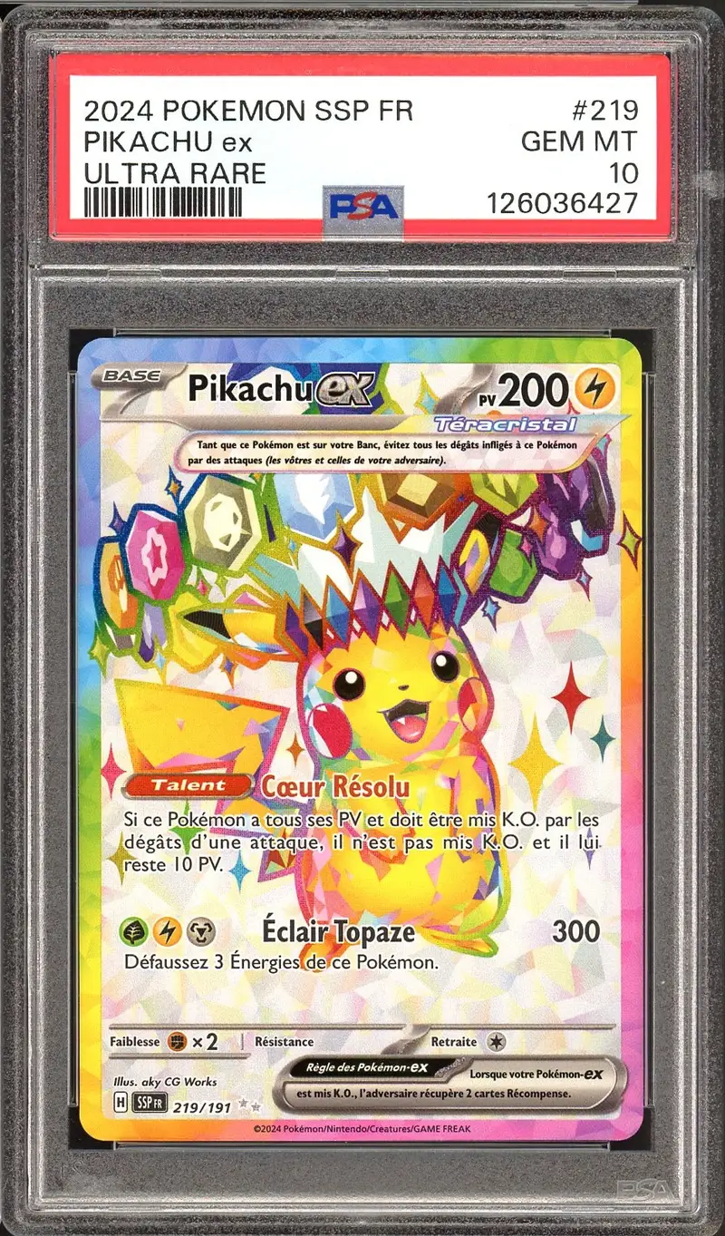 PSA 10 Pikachu Ex