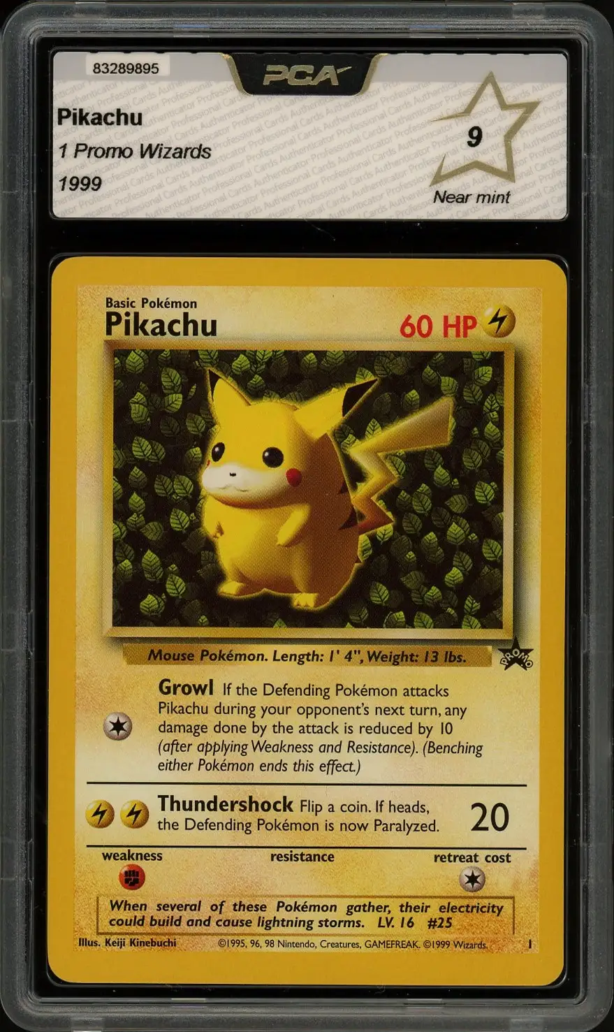 PSA 9 Pikachu with Grey Felt Hat