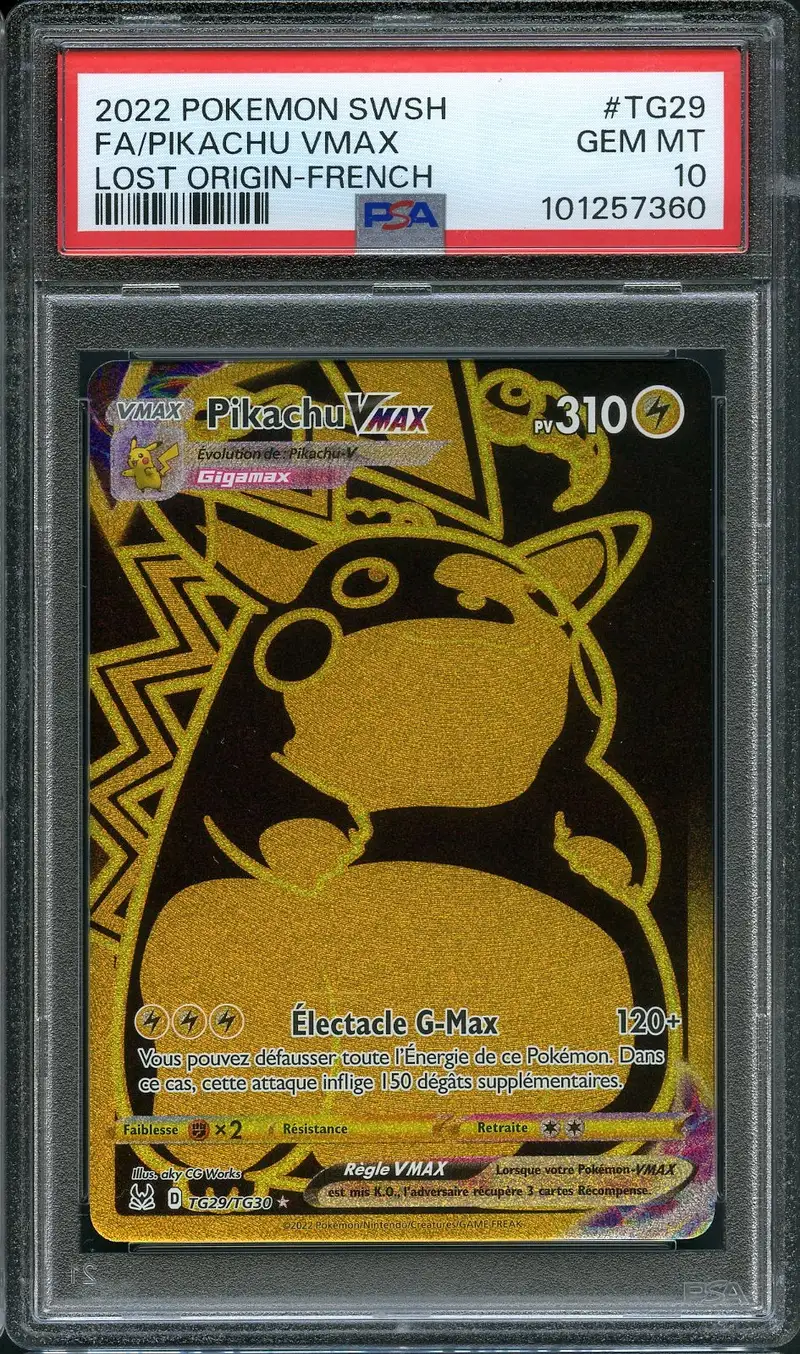 PSA 10 Pikachu VMax Gold