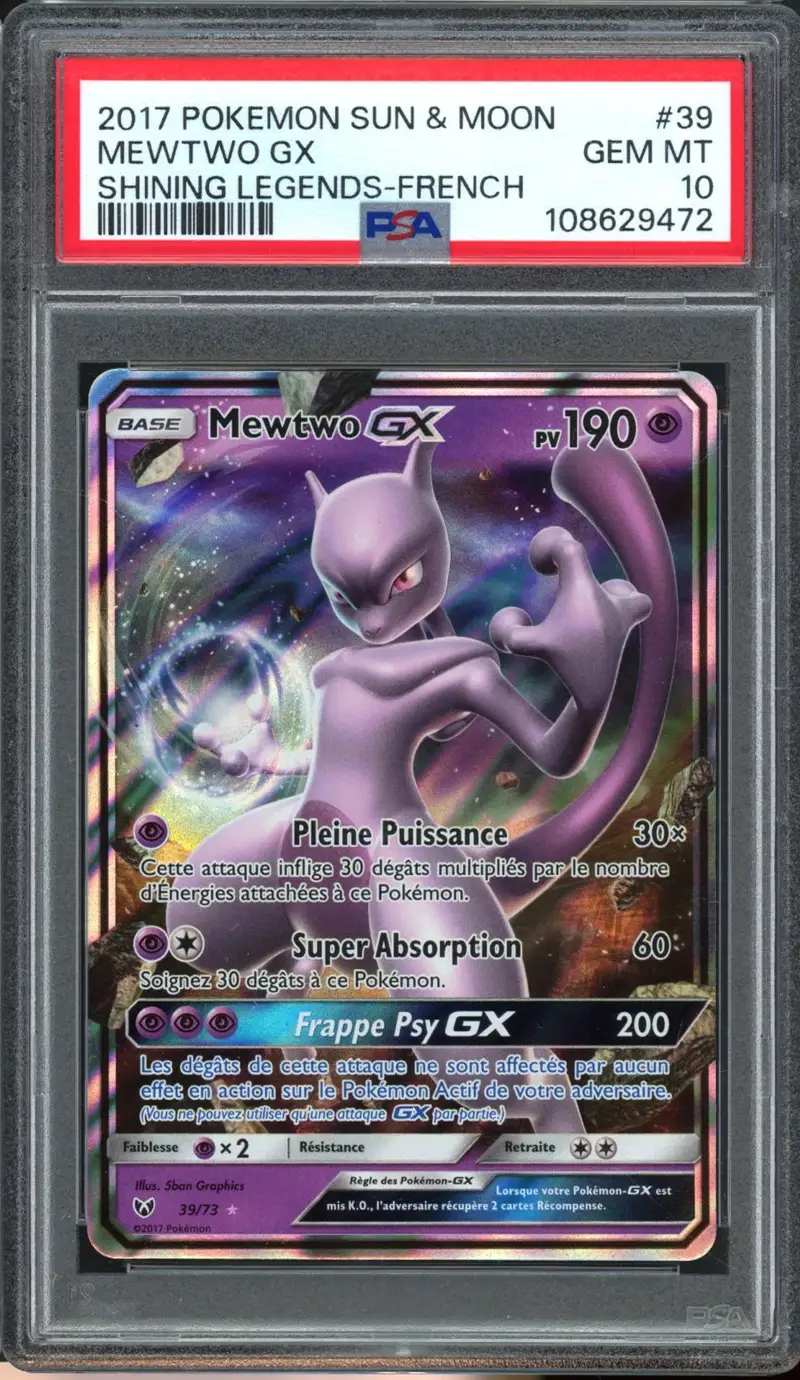 PSA 10 Mewtwo Gx