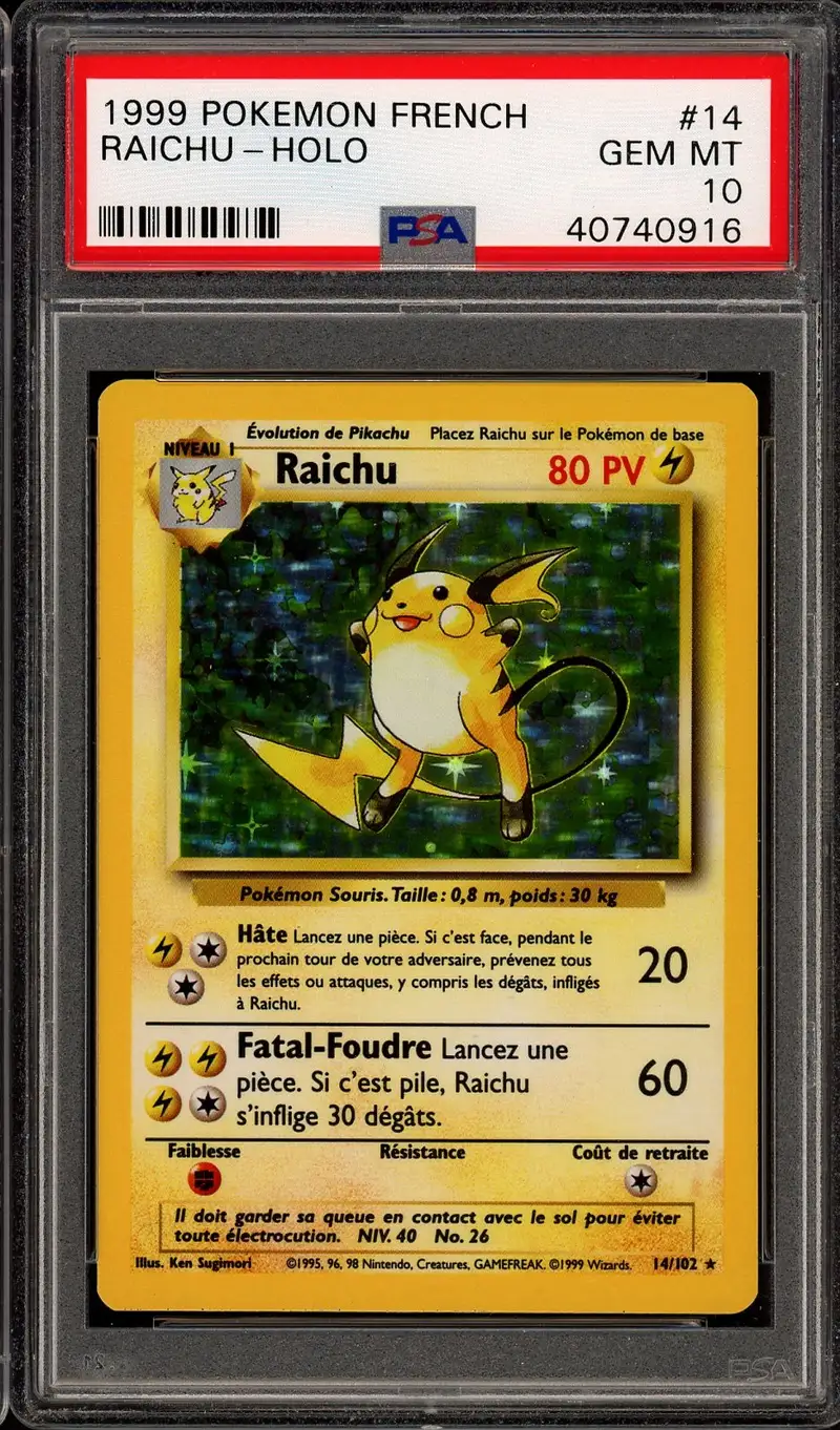 PSA 10 Raichu Holo