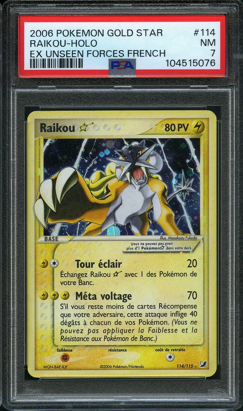 PSA 7 Raikou Gold Star