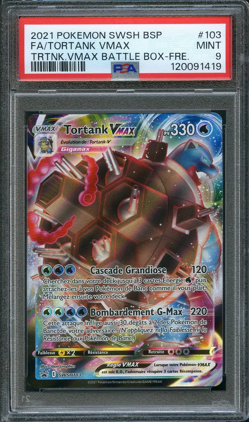 PSA 9 Tortank VMax