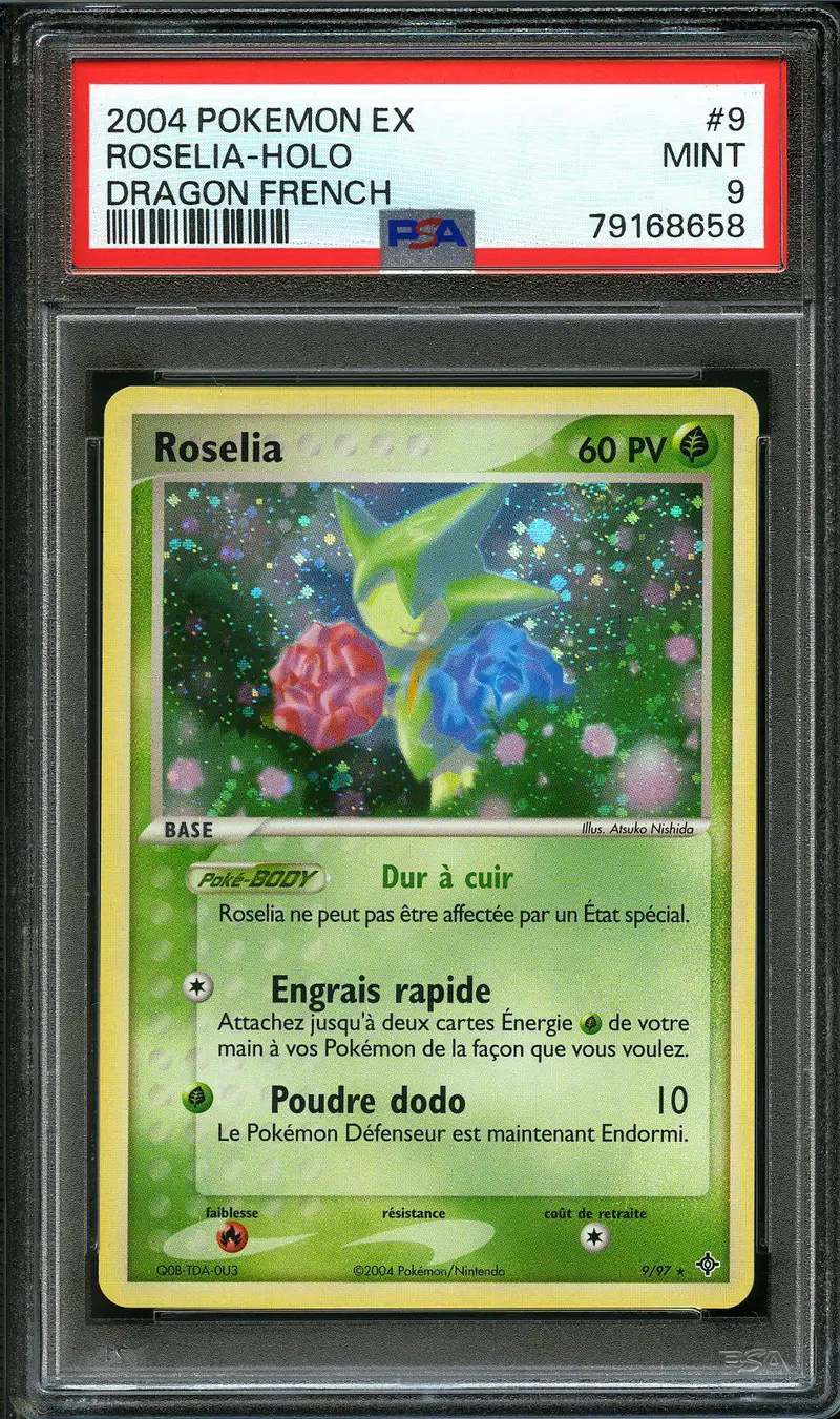 PSA 9 Roselia Holo