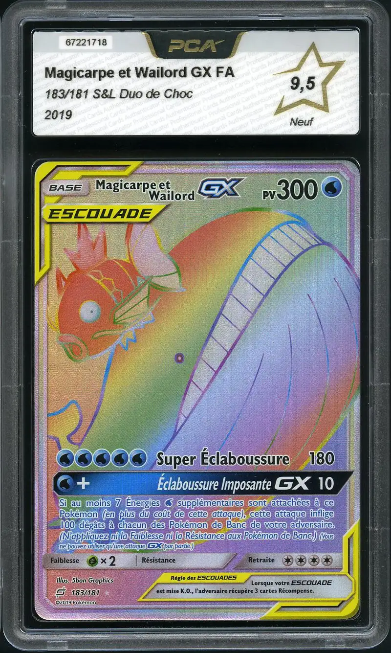 PCA 9.5 Magicarpe et Wailord Gx Rainbow