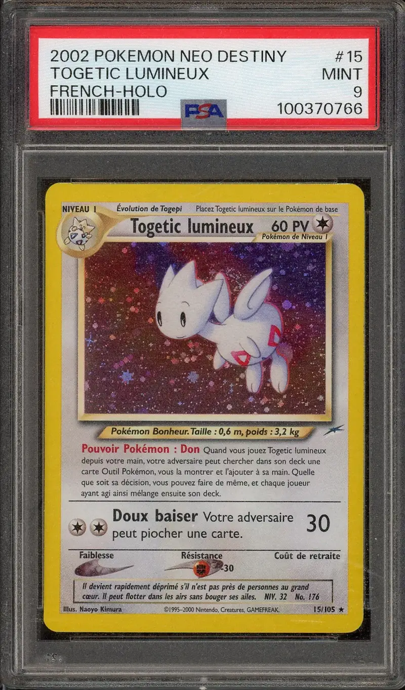 PSA 9 Togetic Lumineux Holo