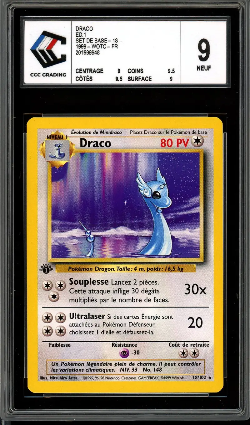 erika's dragonair pokemon card value PSA 9 Holo or Paralyzed Erika's Dragonite Gym Heroes Revival