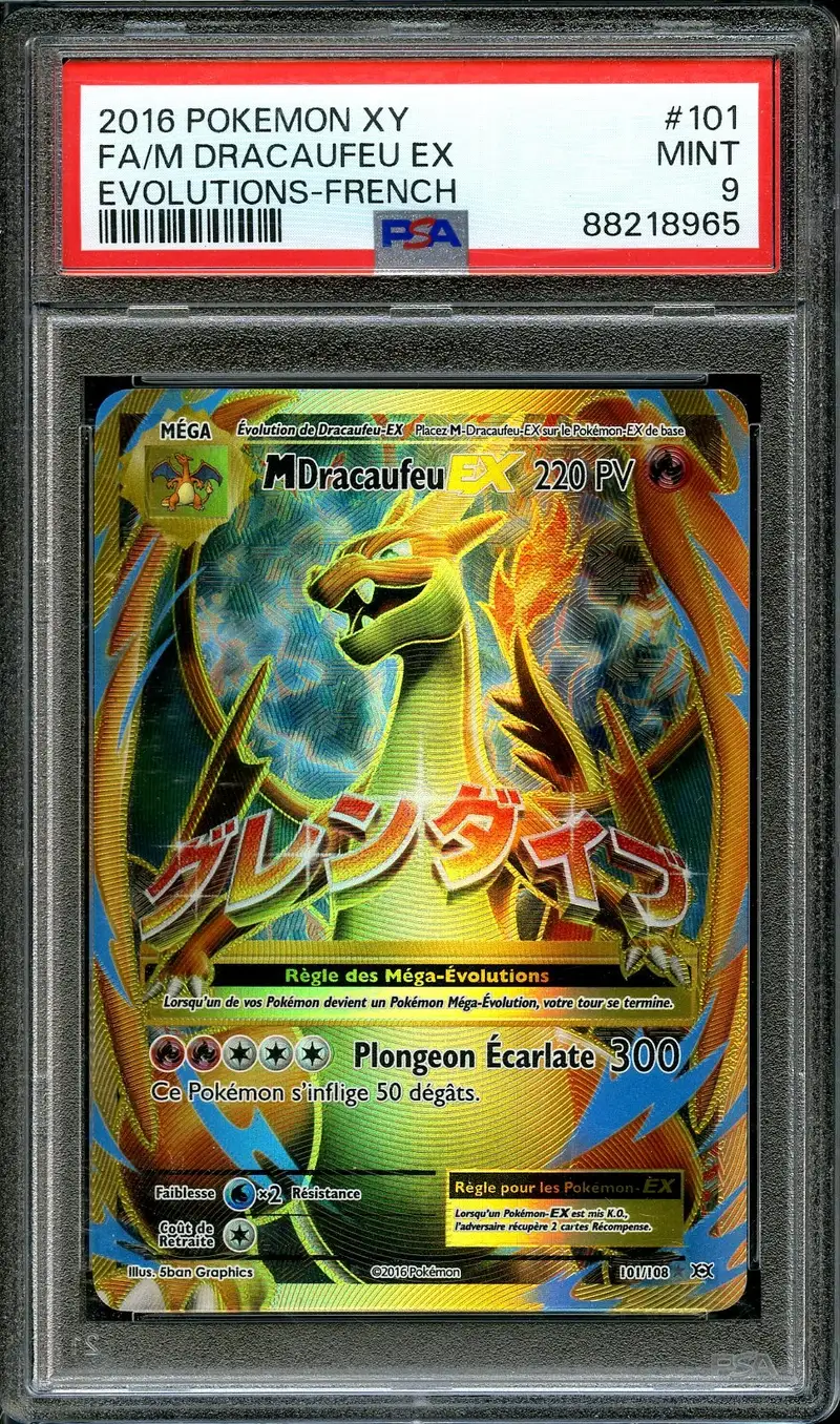 PSA 9 Méga Dracaufeu Ex
