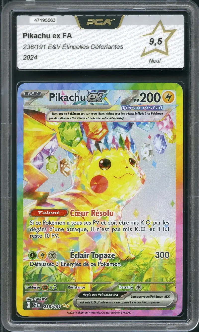 PCA 9.5 Pikachu Ex
