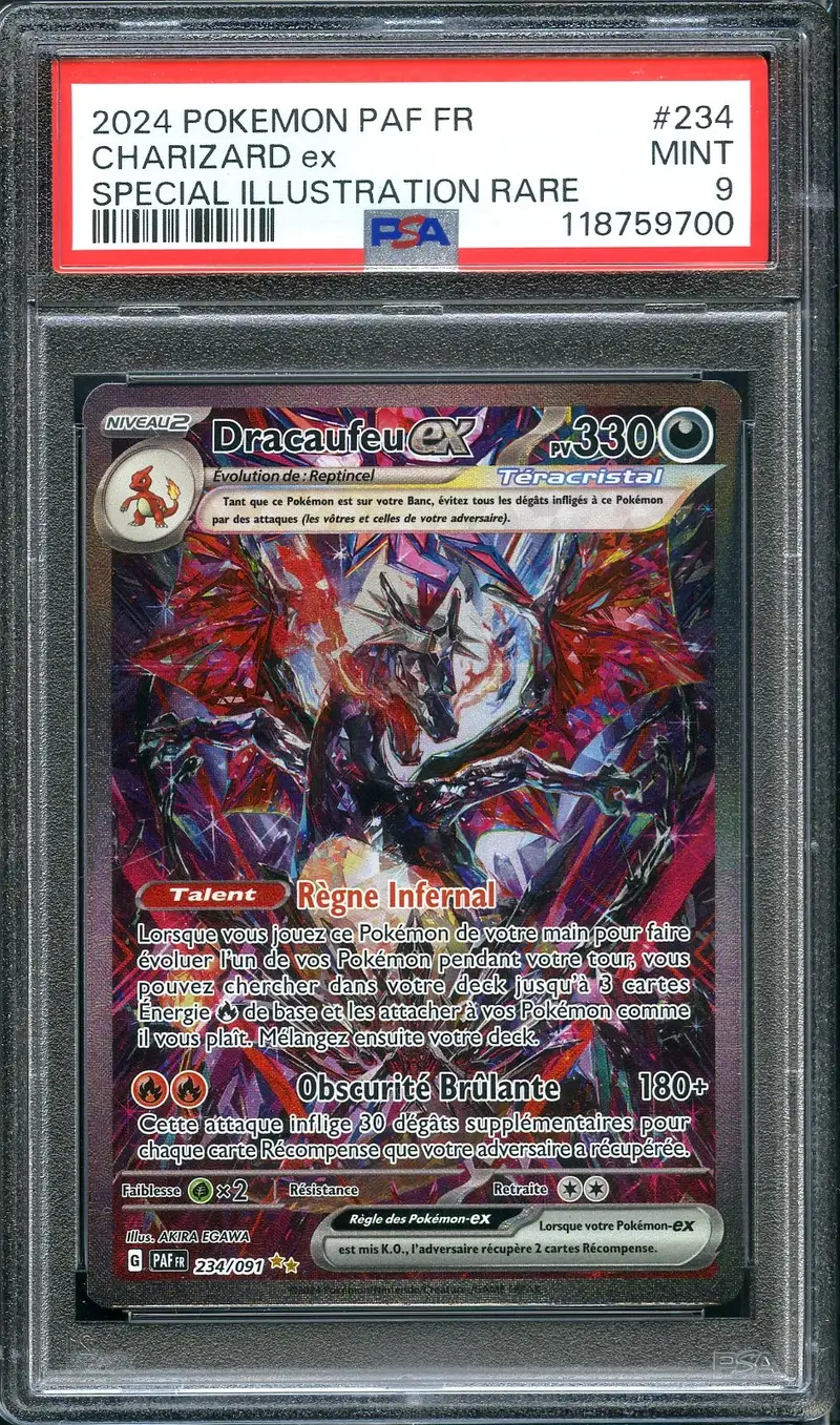 PSA 9 Dracaufeu Ex