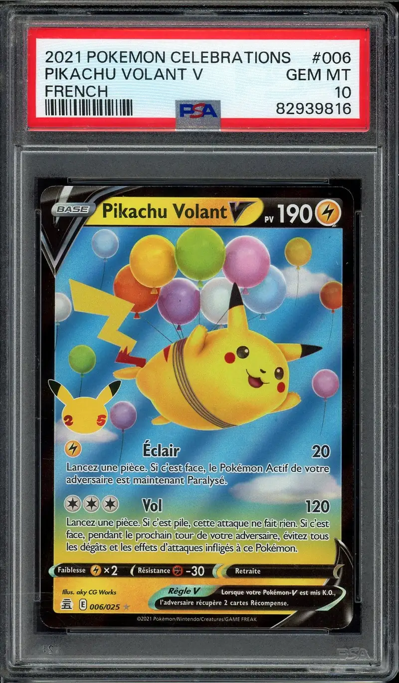 PSA 10 Pikachu Volant V