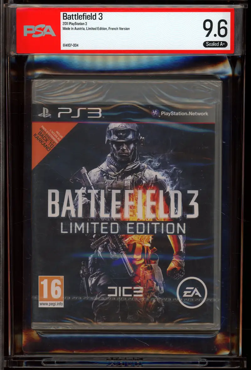 PSA 9.6 Jeu PlayStation 3 Battlefield 3 Limited Edition