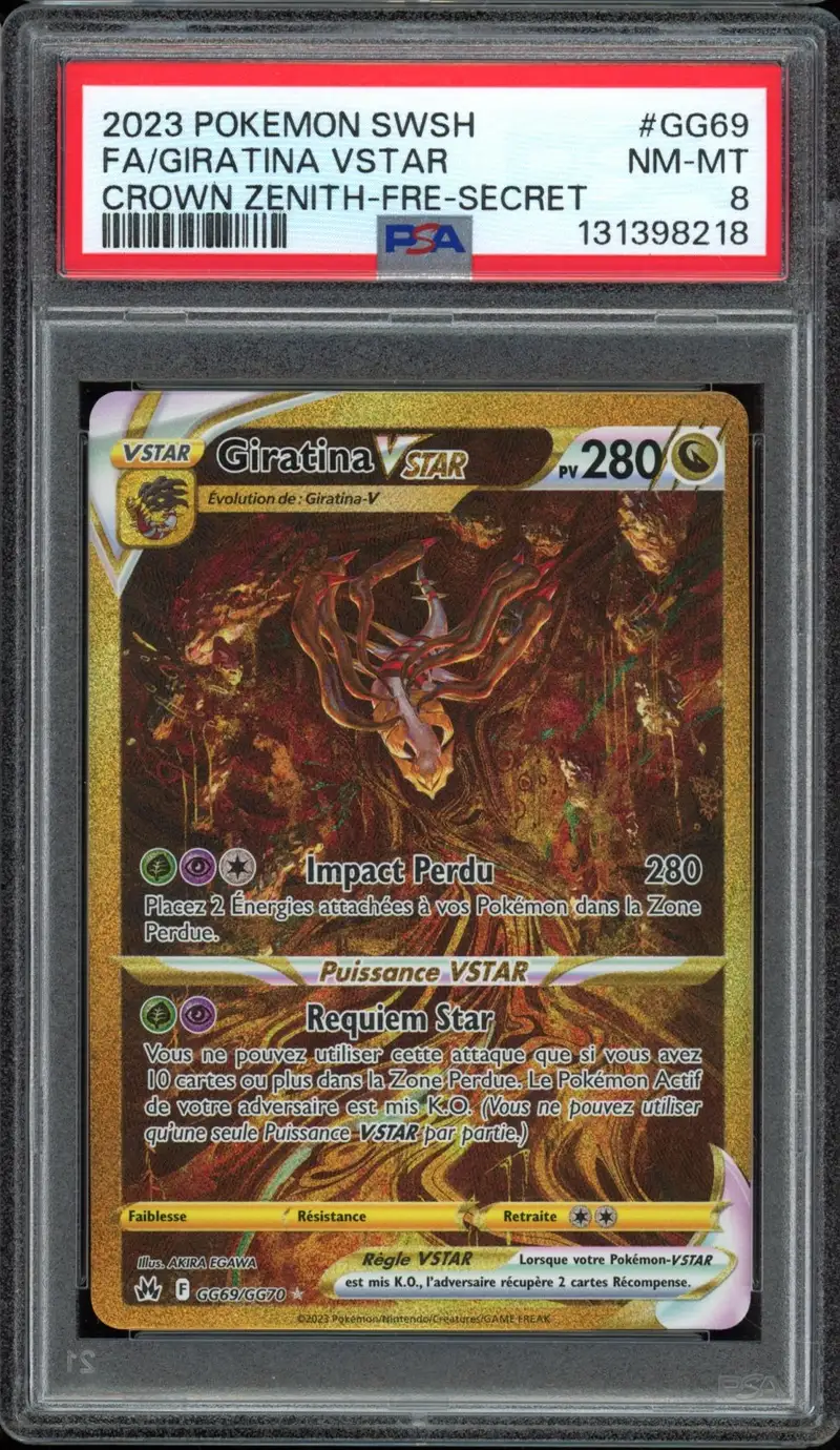 PSA 8 Giratina VStar Gold