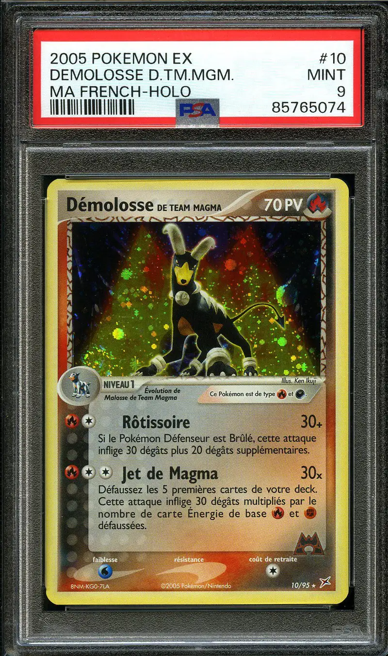 PSA 9 Démolosse de Team Magma Holo