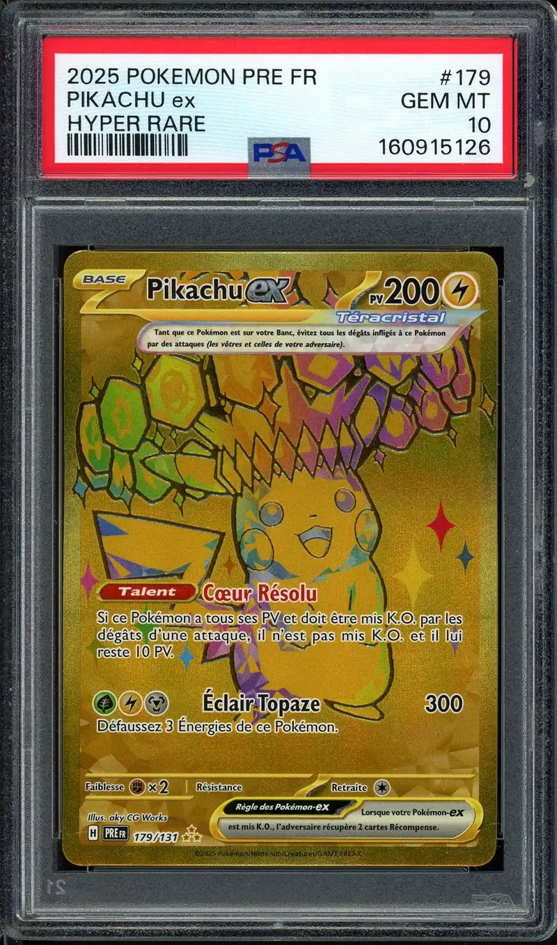 PSA 10 Pikachu Ex Gold