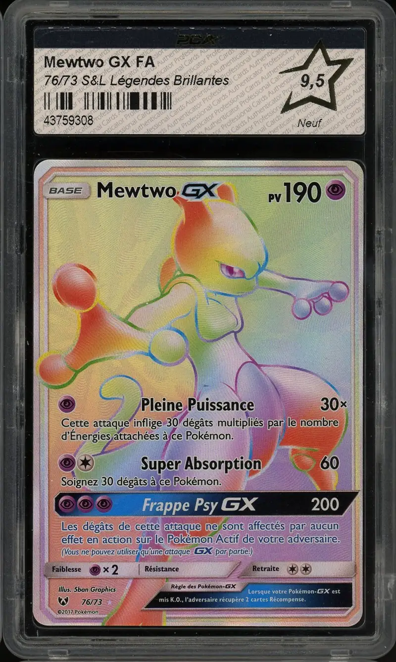 PCA 9.5 Mewtwo Gx Rainbow