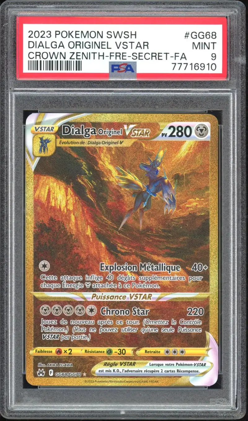 PSA 9 Dialga Originel VStar Gold