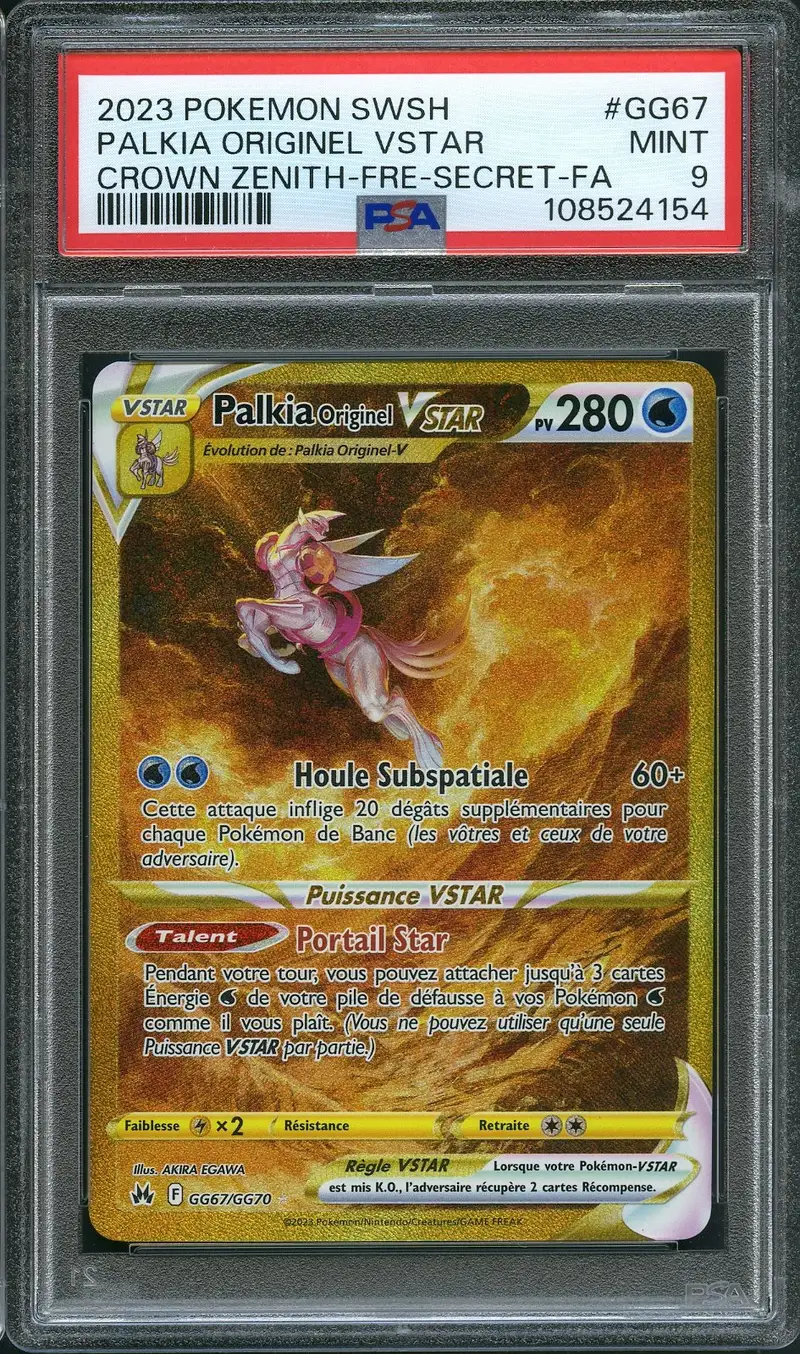 PSA 9 Palkia Originel VStar Gold