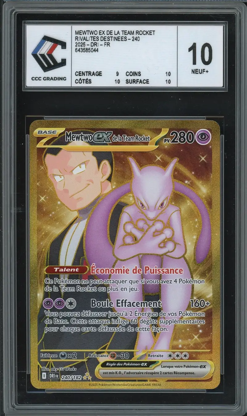 CCC 10 Mewtwo Ex de la Team Rocket Gold