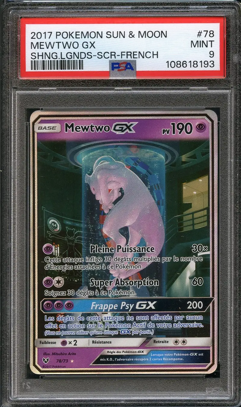 PSA 9 Mewtwo Gx