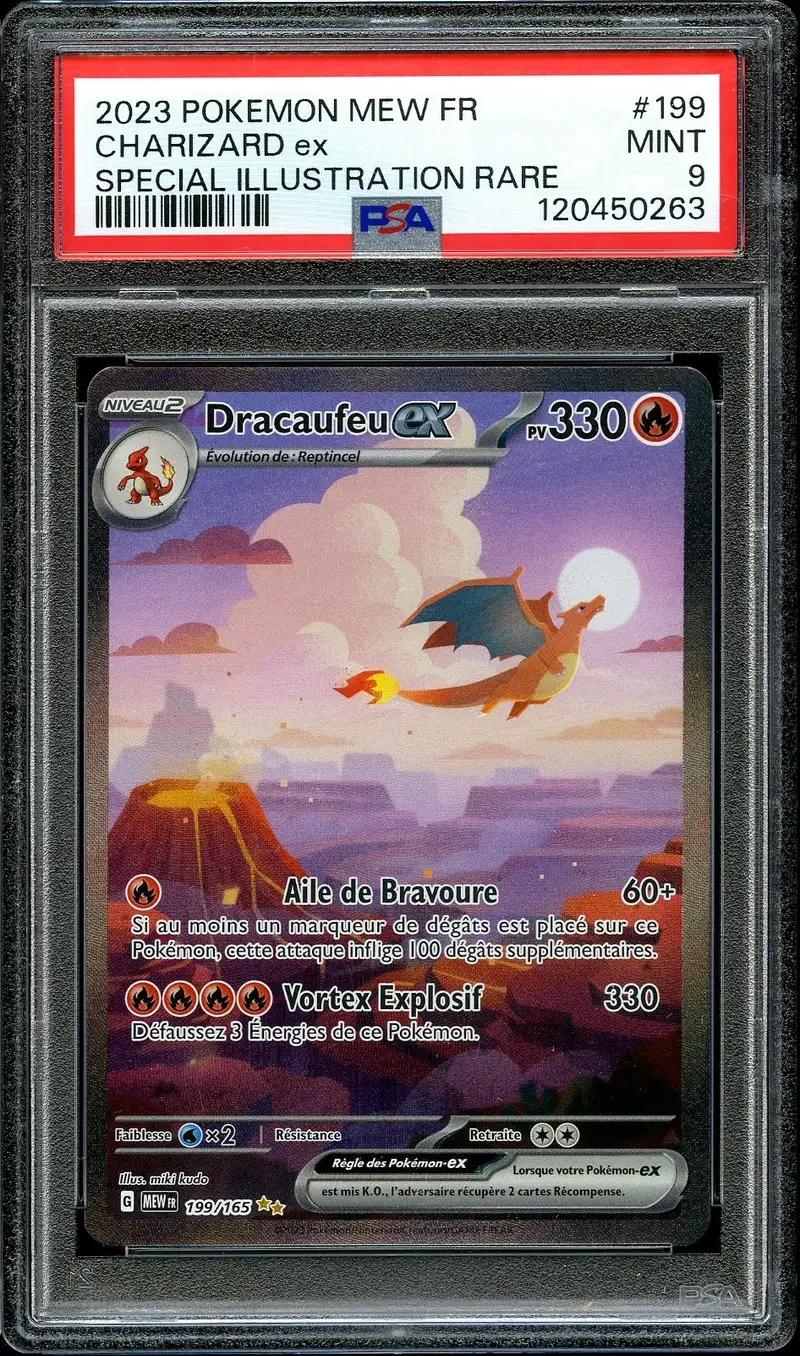 PSA 9 Dracaufeu Ex